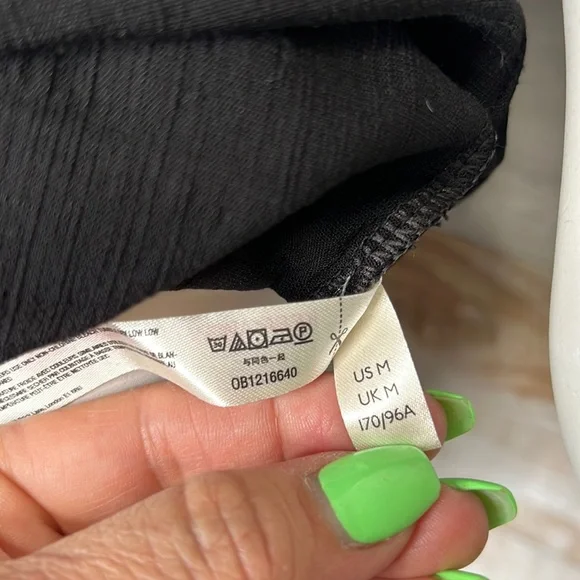 Free People Bring It Back Printed Cut-Out dress black size medium - Picture 6 of 8